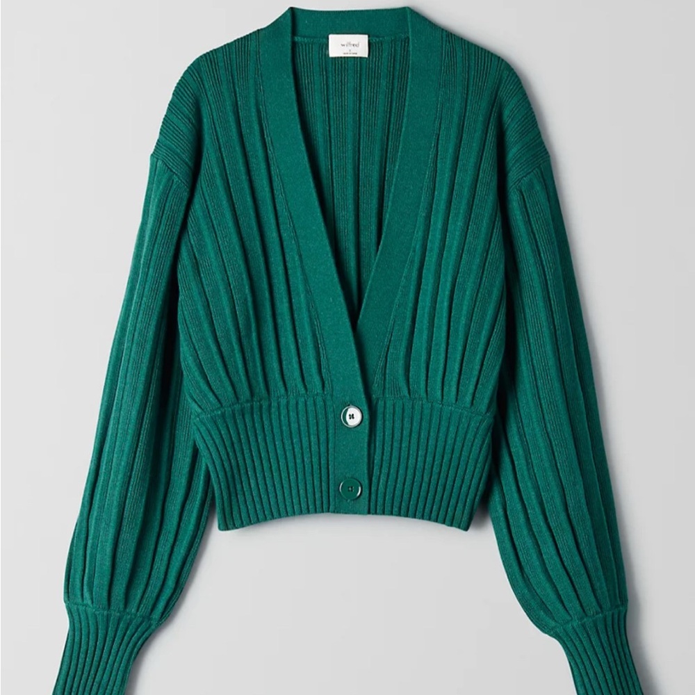 Aritzia Thais cardigan xxs limited editin sold out forest green